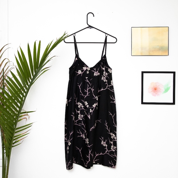 EDUN Floral Silk Mini Dress Slip - XS - Picture 2 of 3